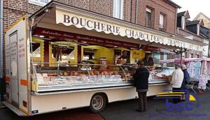 Camion marché panoramique pour boucherie