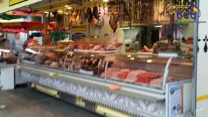ontainer marché boucherie en fonctionnement