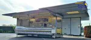 Container marché posé au sol – porteur Volvo