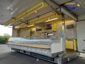 Vitrine double niveau inox ouverte