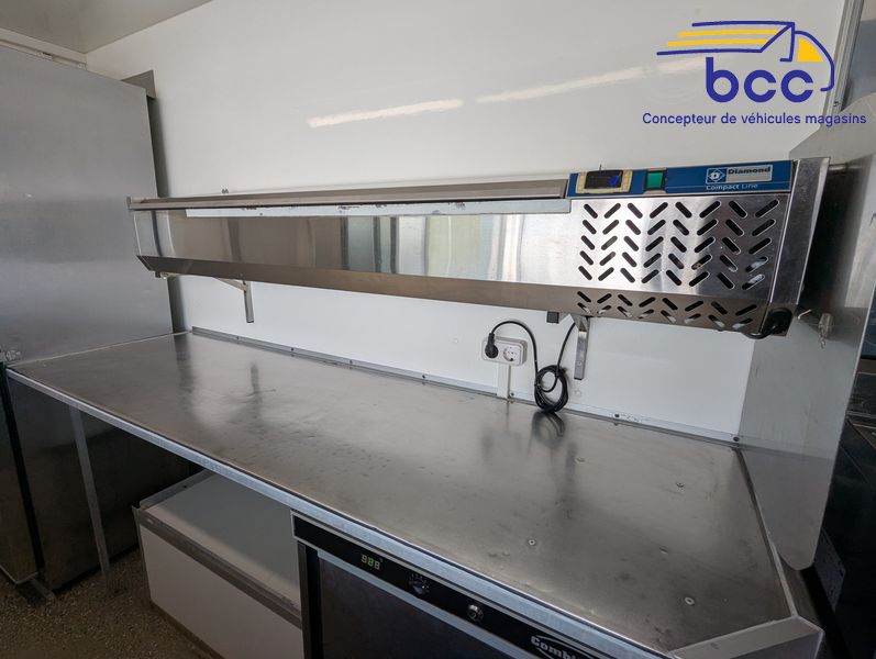 Plan de travail inox + Saladette réfrigérée