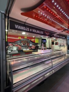 vitrine bombée camion marché boucherie