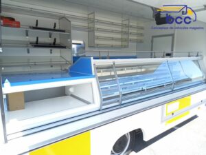 étagères inox camion épicerie